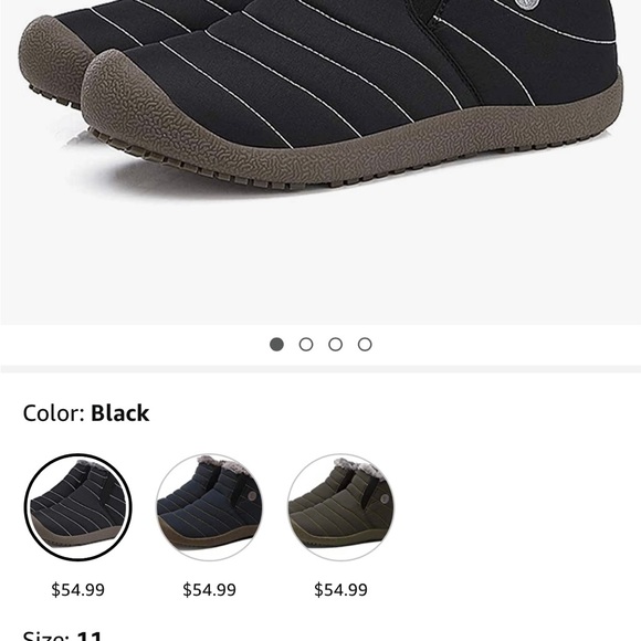 Womens Snow Boots Slip-On Waterproof Cold Weather Ankle Boots Size 11 - Picture 11 of 11